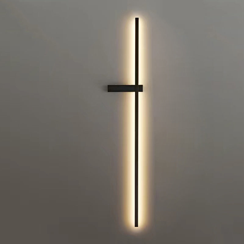 مصباح حائط LED بتصميم عصري بسيط من الحديد والألومنيوم والسيليكا لغرفة النوم 