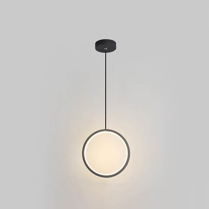 ثريا LED دائرية من الحديد الأكريليك بتصميم عصري بسيط لغرفة النوم 