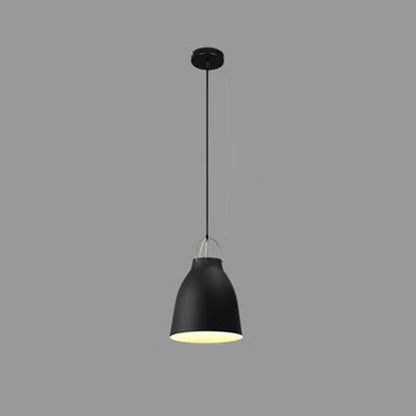 Contemporary Nordic Aluminum Bell 1-Light Pendant Light For Dining Room