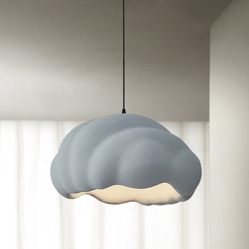 Modern Minimalist Round High-Density Polyethylene 1-Light Pendant Light For Bedroom