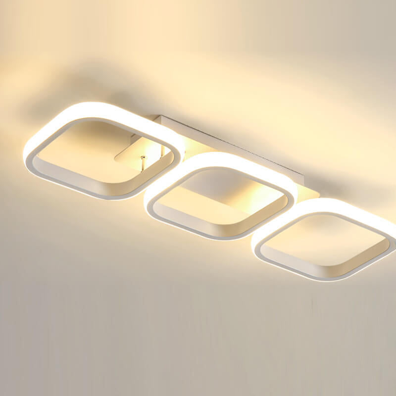 Nordic Simple Creative Square Combination Design LED Semi-Flush Mount Light