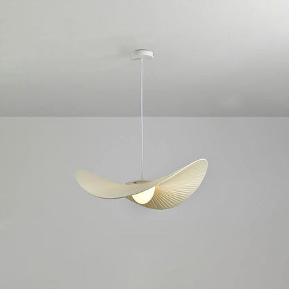 Nordic Creative Acrylic Fabric Straw Hat 1-Light Pendant Light