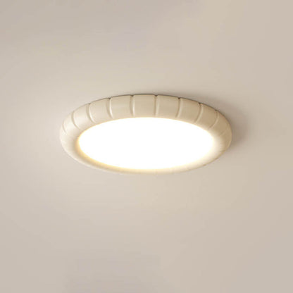 Nordic Modern Minimalist Resin Round LED Flush Mount Ceiling Light