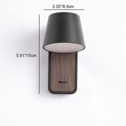 Modern Minimalist Rotatable Bowl Cylinder Aluminum Acrylic LED Wall Sconce Lamp For Bedroom