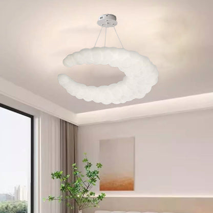ثريا LED بلاستيكية حديدية على شكل قمر بتصميم عصري بسيط لغرفة المعيشة
