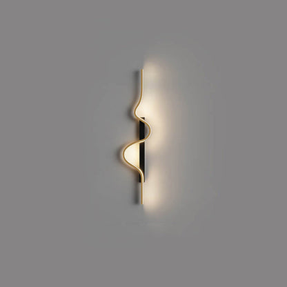 مصباح حائط LED من الألومنيوم بتصميم موجة طويلة عصري وبسيط لغرفة المعيشة