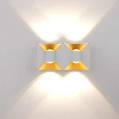 Contemporary Simplicity Waterproof Aluminum Square LED Wall Sconce Lamp For Outdoor Patio