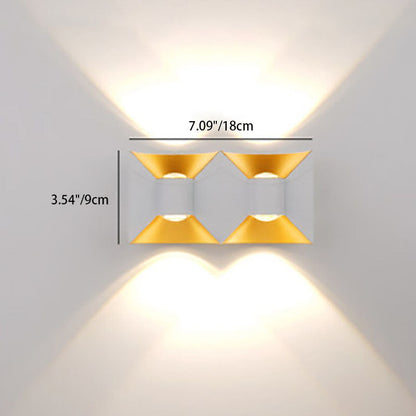 Contemporary Simplicity Waterproof Aluminum Square LED Wall Sconce Lamp For Outdoor Patio