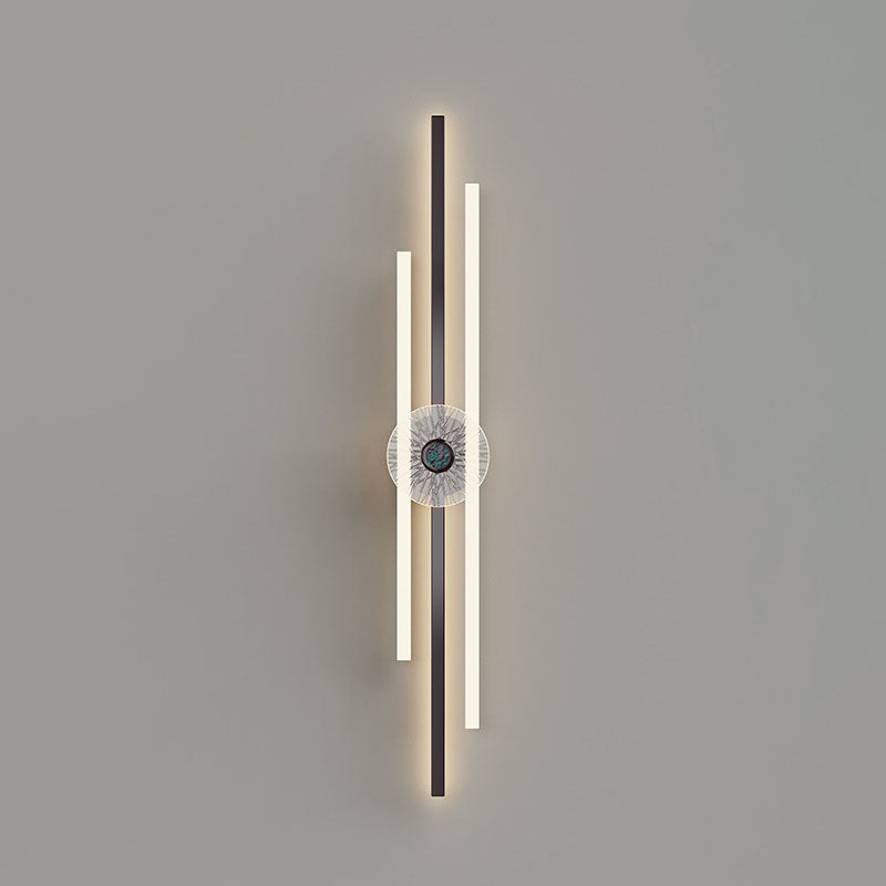 مصباح حائط LED من الألومنيوم بتصميم شريطي طويل وعصري بسيط لغرفة المعيشة 