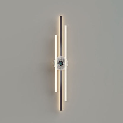 مصباح حائط LED من الألومنيوم بتصميم شريطي طويل وعصري بسيط لغرفة المعيشة 