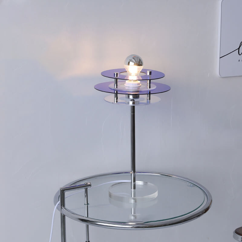 Modern Acrylic Space Saucer Design 1-Light Table Lamp