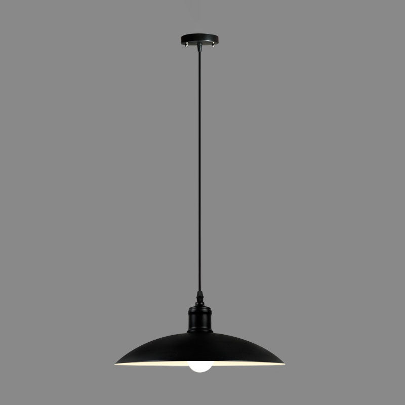 Industrial Simple Personality Wrought Iron Disc 1-Light Pendant Light