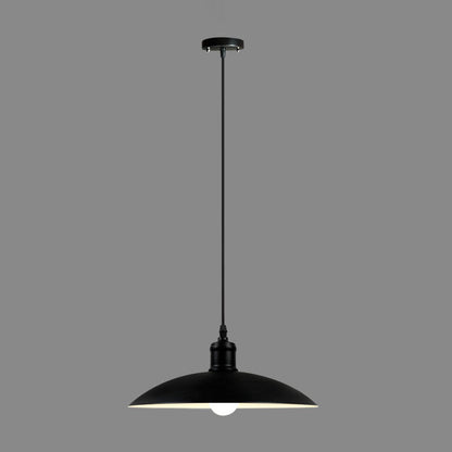 Industrial Simple Personality Wrought Iron Disc 1-Light Pendant Light