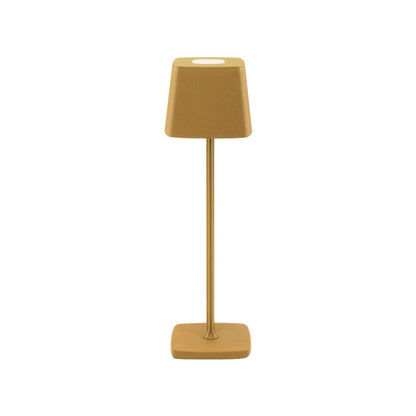 Modern Minimalist Square Solid Color Aluminum USB Rechargeable LED Night Light Table Lamp
