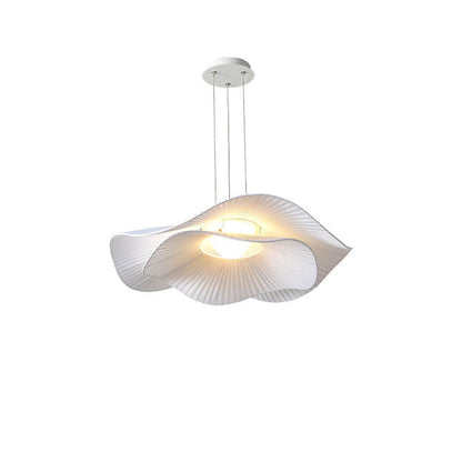 مصباح LED شبه مدمج بتصميم ورقة اللوتس القماشية الإبداعية الحديثة 