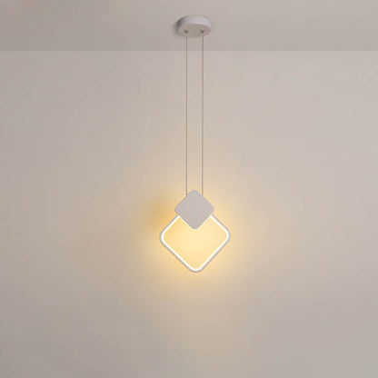 مصباح LED دائري هندسي من الحديد بتصميم بسيط وعصري لغرفة النوم 