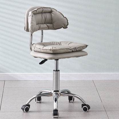 Modern Minimalist Square Cushion Faux Leather Metal Bar Stool Backrest Height Adjustable For Dining Room