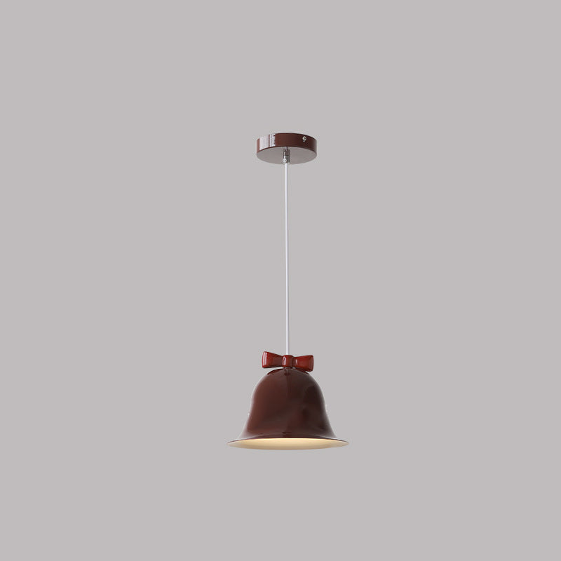 Nordic Minimalist Bells Bow Tie Iron 1-Light Pendant Light