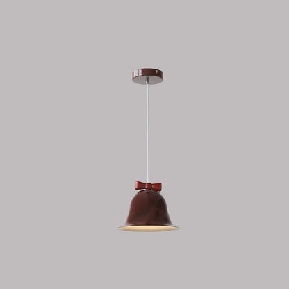 Nordic Minimalist Bells Bow Tie Iron 1-Light Pendant Light