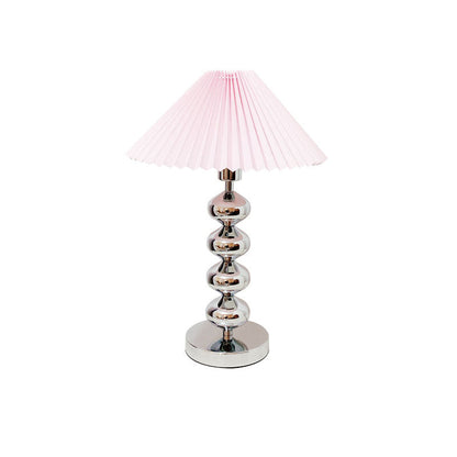 Modern Light Luxury Simple Wrought Iron Pleats 1-Light Table Lamp