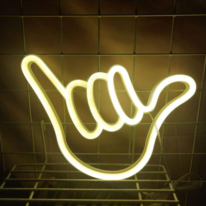 Neon Finger Shape LED Atmosphere Decorative Neon Lights