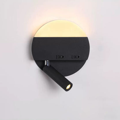 مصباح حائط للقراءة LED مصنوع من الأكريليك والألومنيوم بتصميم دائري مربع بسيط وحديث 