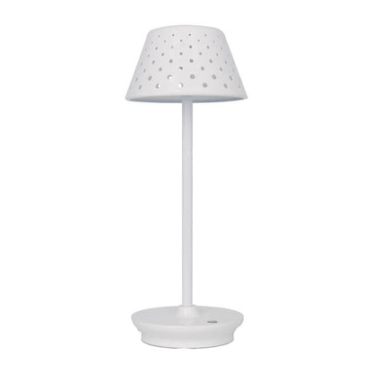 Modern Minimalist Perforated Wrought Iron USB Power-on LED Table Lamp