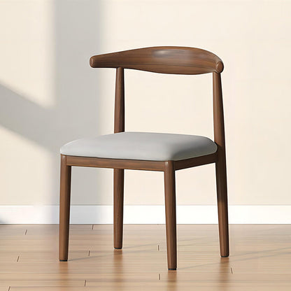 Modern Simplicity Microfiber Leather Fabric Carbon Steel Sponge Emulsion Square Dining Chair Backrest For Dining Room