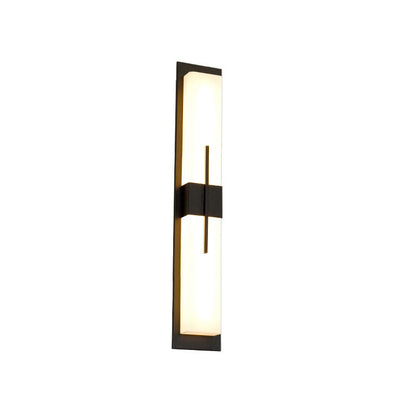 Outdoor Minimalist Rectangular Stainless Steel Acrylic LED Waterproof Wall Sconce Lamp