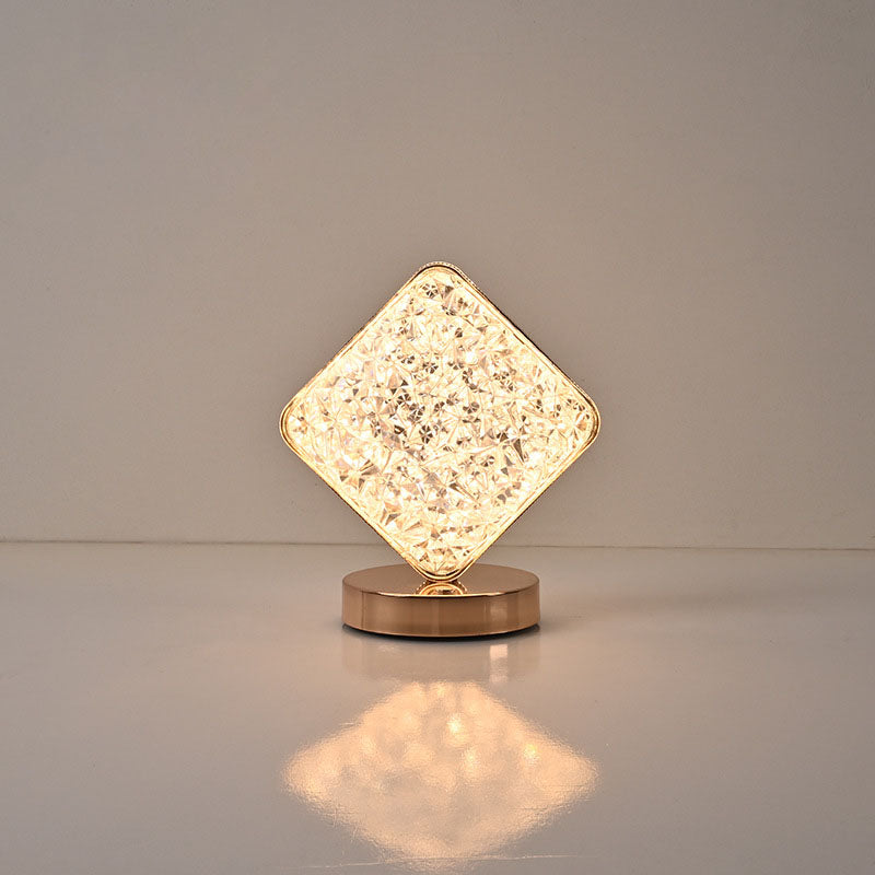 Nordic Creative Acrylic Moon Star Geometry Metal LED USB Table Lamp
