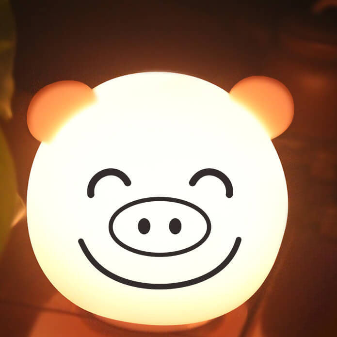 Cartoon Animal Colorful Silicone LED Night Light Table Lamp