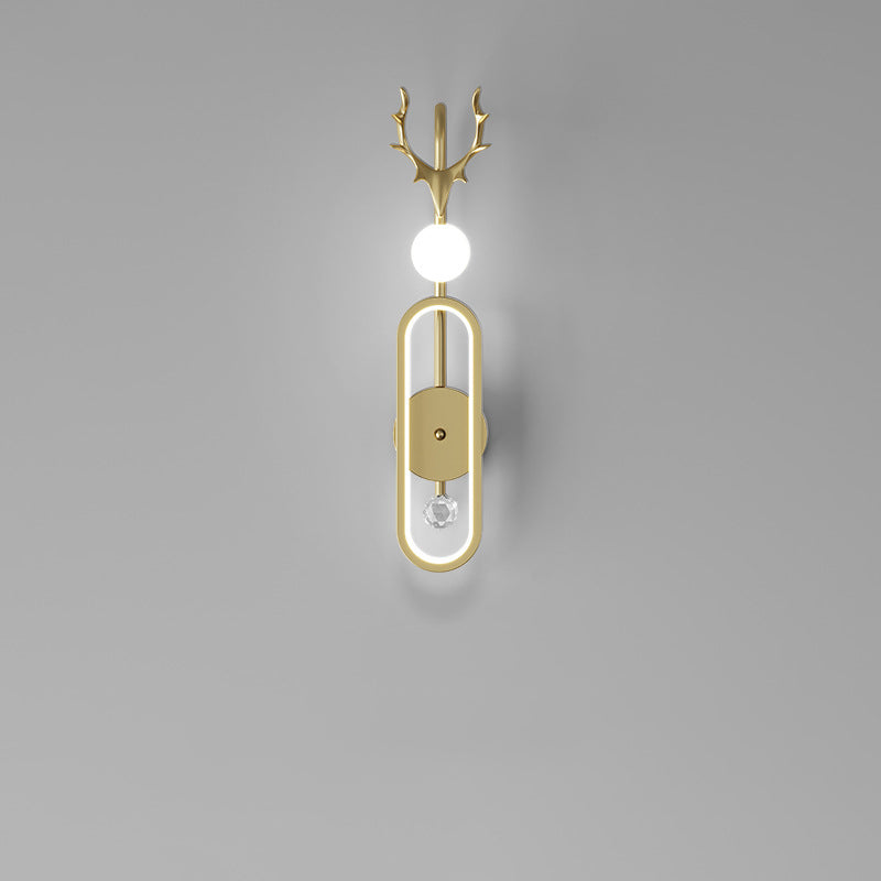 مصباح حائط LED دائري فاخر من Nordic Light بتصميم قرون الغزال 