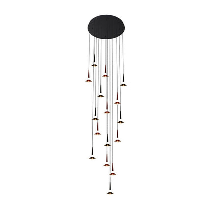 Modern Minimalist Flat Villa Aluminum Acrylic LED Island Light Chandelier For Dining Room