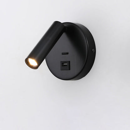 Modern Minimalist Rotatable Cylinder Aluminum Iron LED Wall Sconce Lamp For Living Room