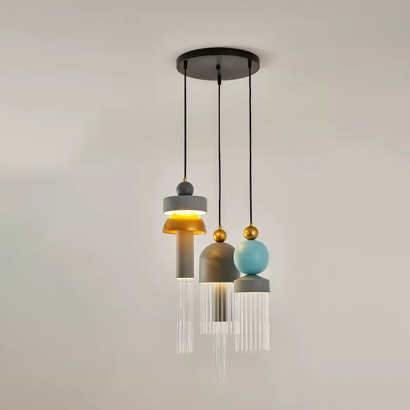 ثريا LED من الألومنيوم بتصميم عصري إبداعي غير منتظم لغرفة المعيشة 