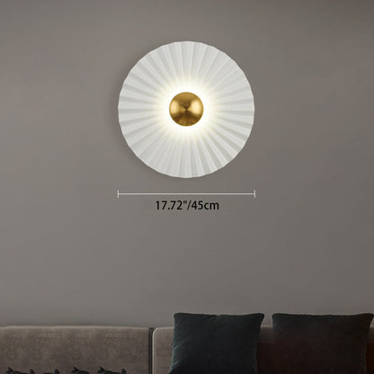 مصباح حائط LED بتصميم صدفي دائري معاصر ومبتكر لغرفة المعيشة 