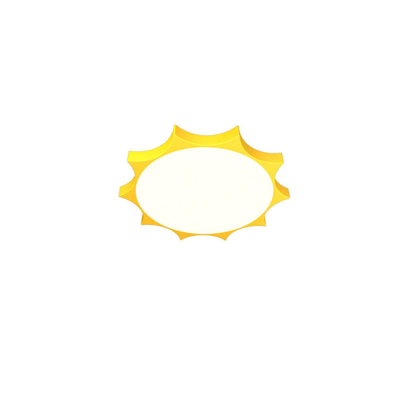 Modern Children's Sun Iron Acrylic Frosted LED Flush Mount Ceiling Light