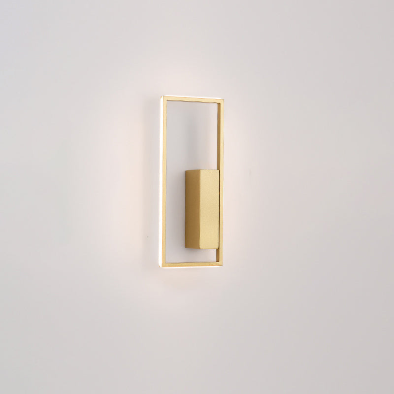 مصباح حائط LED من السيليكون الحديدي بتصميم مستطيل عصري بسيط لغرفة المعيشة 