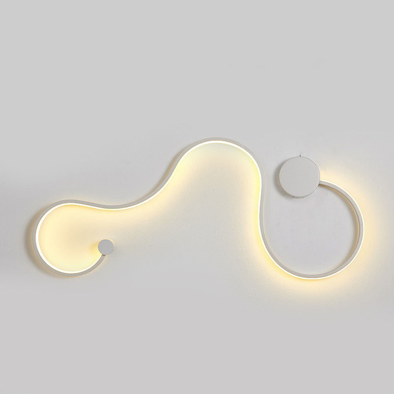 مصباح حائط LED معاصر من الألومنيوم والسيليكون بتصميم نورديك لغرفة المعيشة 