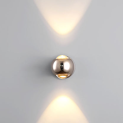 Contemporary Nordic Aluminum Semicircle Up And Down Luminous LED Spotlight Wall Sconce Lamp For Bedroom