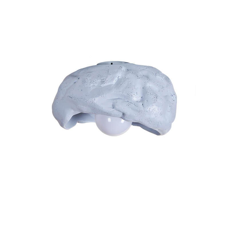 Japanese Creative Resin Rock Texture 1-Light Flush Mount Ceiling Light
