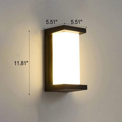 مصباح حائط LED خارجي مقاوم للماء من الألومنيوم بتصميم هندسي إبداعي حديث 