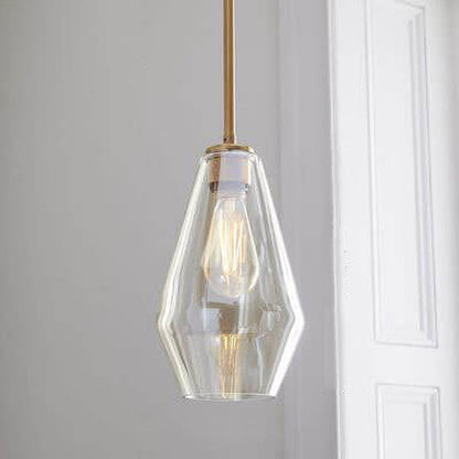 Nordic Creative Polygonal Glass 1-Light Pendant Light