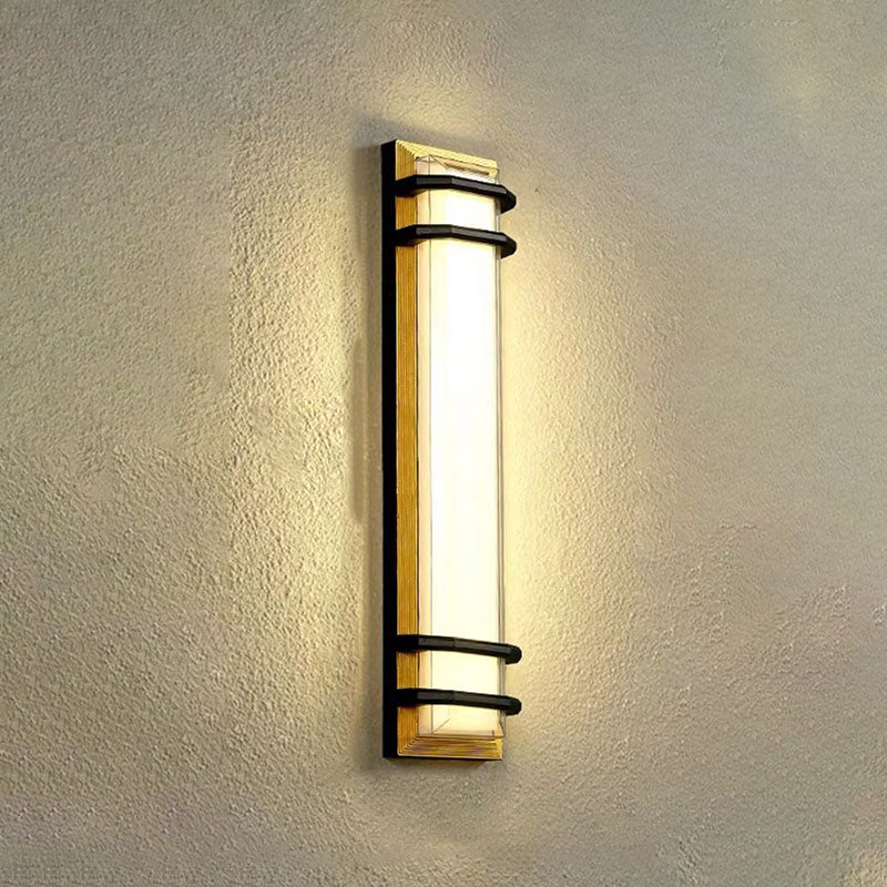 Contemporary Industrial Aluminum Cubic Acrylic Shade LED Waterproof Wall Sconce Lamp For Garden