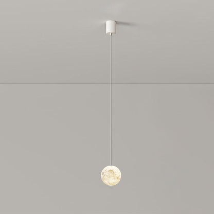 Modern Minimalist Astronaut Moon Iron Resin LED Pendant Light For Bedroom