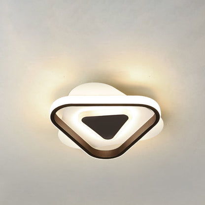 مصباح سقف LED معدني هندسي معاصر من الحديد بتصميم اسكندنافي، يُثبّت في الردهة 