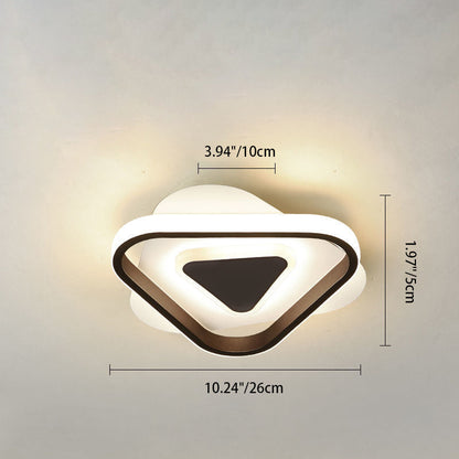 مصباح سقف LED معدني هندسي معاصر من الحديد بتصميم اسكندنافي، يُثبّت في الردهة 