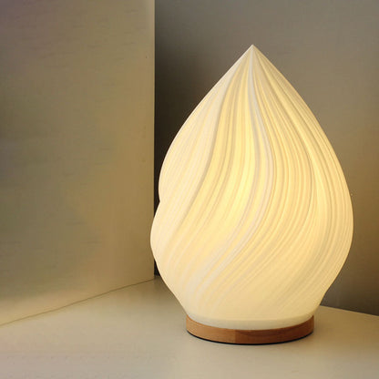 Nordic Creative Geometry 3D Printed Wood Base 1-Light Table Lamp