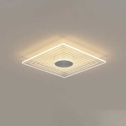 Minimalist Acrylic Round Square LED Flush Mount Ceiling Light