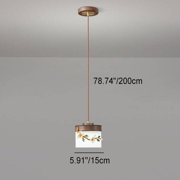 Modern Creative Personality Solid Wood LED Pendant Light